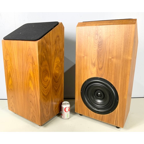 1196 - PAIR OF HIGH END SHAHINIAN ARC WALNUT  3 WAY FLOOR STANDING SPEAKERS