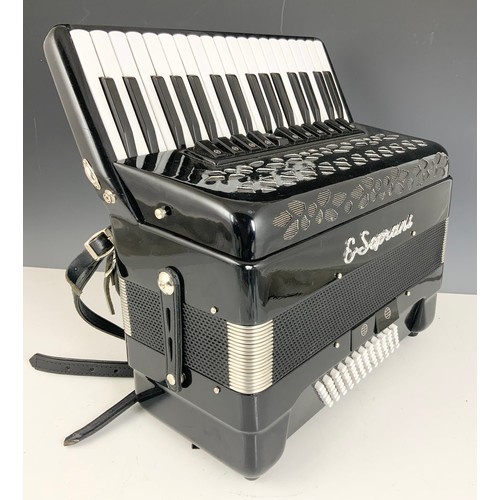 1054 - E SOPRANI BLACK & WHITE PIANO ACCORDION