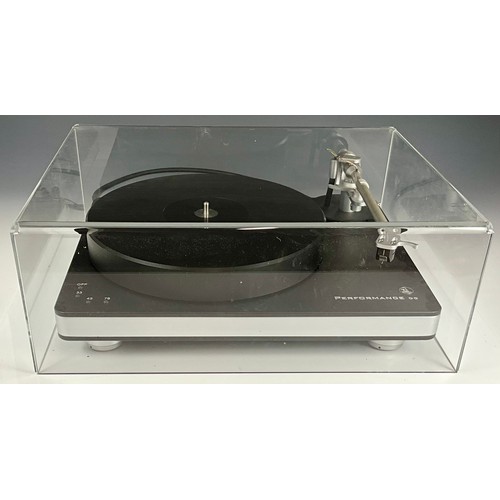 1135 - CLEARAUDIO PERFORMANCE DC TURNTABLE INC. CLARIFY TONE ARM AND VITUOSO V2 CARTRIDGE AND PERSPEX DUST ... 