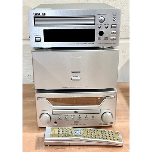 1112 - TEAC DR-L700 DVD RECEIVER, A-L700P 3CH POWER AMP, PD-H300MKIII CD PLAYER + REMOTE