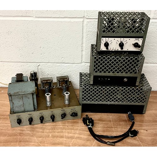 1149 - UNKNOWN MAKE, VALVE PRE-AMP AND POWER AMP. FOR RESTORATION T/W VINTAGE SYMPHONY VALVE INTEGRATED AMP... 