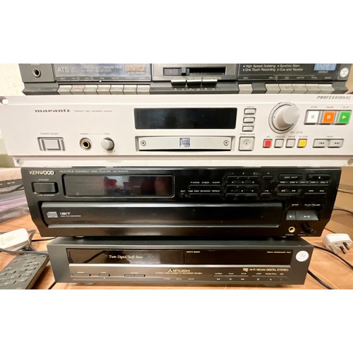 1108 - QUANTITY OF MISC. HIFI SEPARATES INC. TECHNICS RS-B11W CASSETTE PLAYER, PIONEER TX-720L TUNER, AUREX... 