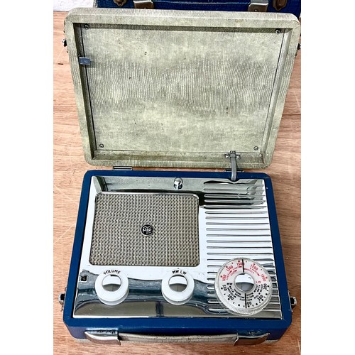 1077 - FOUR VINTAGE PORTABLE CASE RADIOS