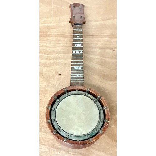 994 - VINTAGE JOHN GREY & SONS BANJO IN AF CASE, ASHBURY BANJO UKELELE IN SOFT CASE, VINTAGE BANJO UKELELE... 