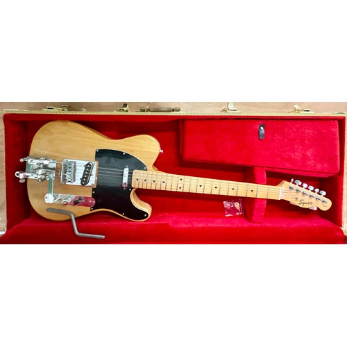 1007 - 20TH ANNIVERSARY SQUIRE TELECASTER BY FENDER GUITAR WITH HIPSHOT HELLE BENDER INSTALLATION AND THOMA... 