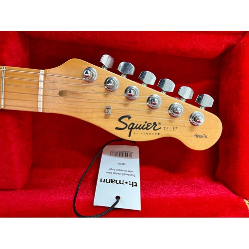 1007 - 20TH ANNIVERSARY SQUIRE TELECASTER BY FENDER GUITAR WITH HIPSHOT HELLE BENDER INSTALLATION AND THOMA... 