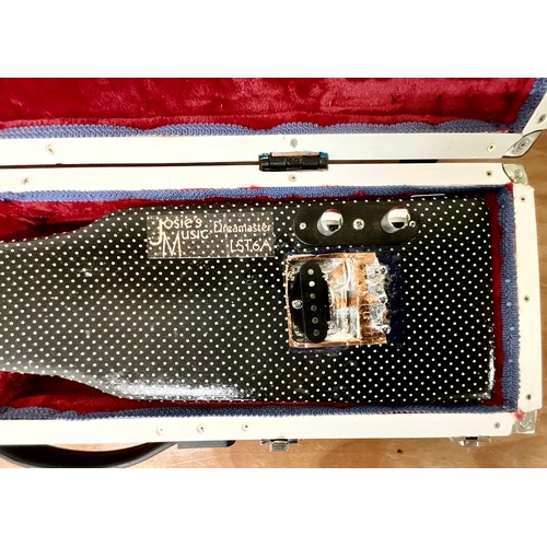 1009 - HARLEY BENTON ELECTRIC LAP STEEL GUITAR IN MATT BLACK FINISH WITH FLIGHT CASE T/W ANOTHER CASED LAP ... 