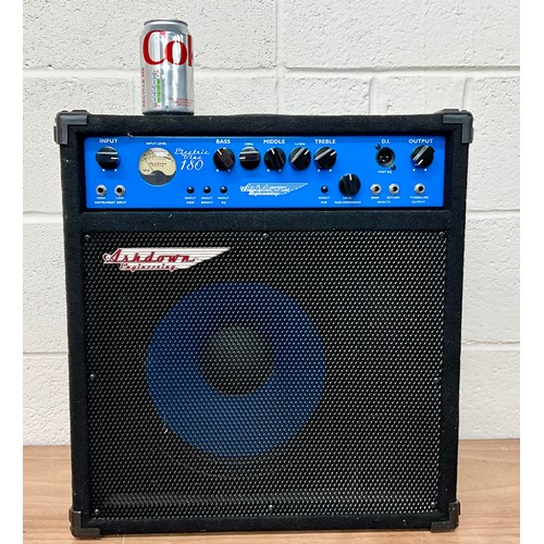 1018 - ASHDOWN ENGINEERING ELECTRIC BLUE 180 GUITAR AMPLIFIER WITH DUST COVER