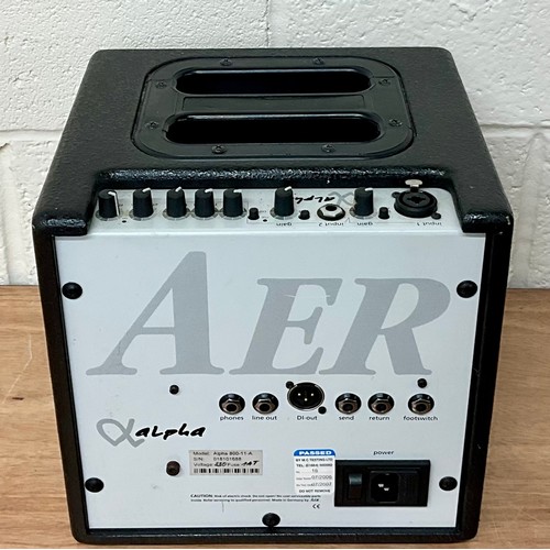 1016 - AER ALPHA 800-11-A ACOUSTIC GUITAR AMPLIFIER WITH ORIGINAL GIG BAG AND CABLES