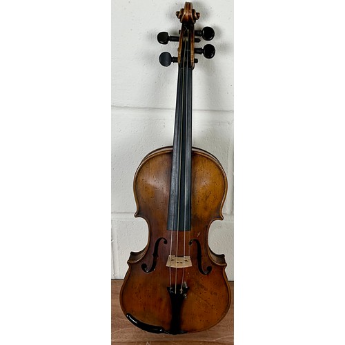 992 - TWO CASED ANTIQUE VIOLINS