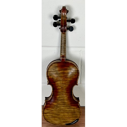 992 - TWO CASED ANTIQUE VIOLINS