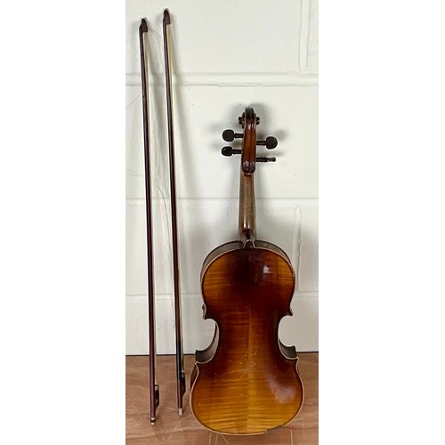 992 - TWO CASED ANTIQUE VIOLINS