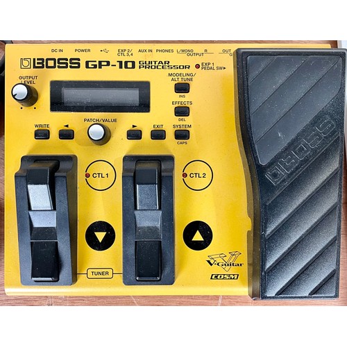 1015 - BOSS GP-10 GUITAR PROCESSOR WITH POWER SUPPLY, MIDI LEAD AND MANUALS