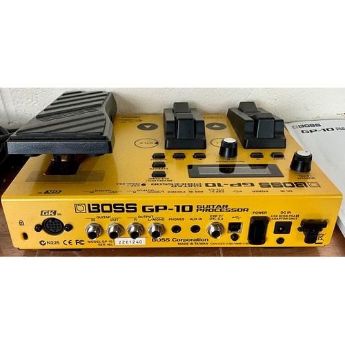 1015 - BOSS GP-10 GUITAR PROCESSOR WITH POWER SUPPLY, MIDI LEAD AND MANUALS