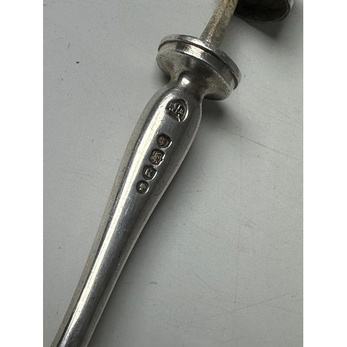 374 - SILVER STILTON SCOOP (ivory handle removed)