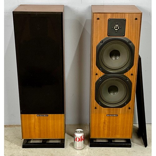 1170 - PAIR OF TEAK MORDAUNT-SHORT MS 55TI SPEAKERS