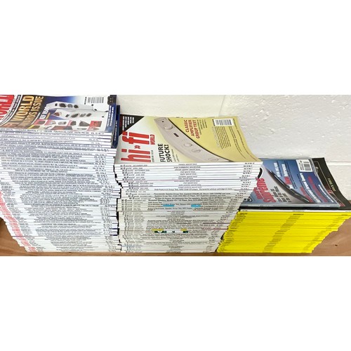 710 - LARGE QUANTITY OF HI-FI MAGAZINES, MOSTLY HI-FI WORLD AND HI-FI NEWS CIRCA 2000-2015. 2 TRAYS