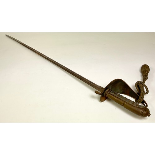 224 - Late entry ROYAL NAVY PETTY OFFICER'S SWORD, SIMILAR TO AN 1827 NAVAL SWORD BUT WITHOUT THE LION HEA... 