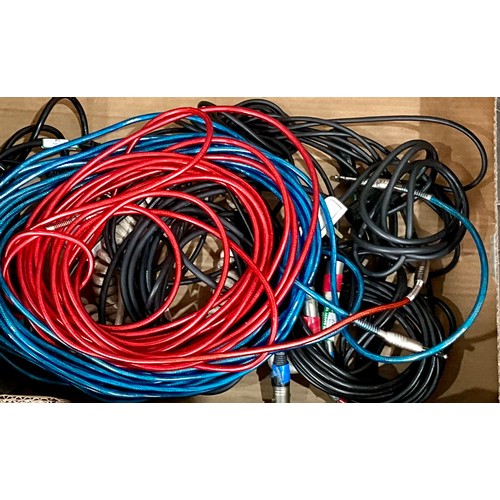 1048 - LARGE QUANTITY OF MUSIC RELATED CABLES, POWER SUPPLIES, VALVES, MICROPHONES, TOOLS ETC