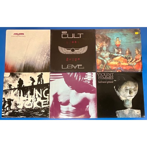 895 - GOOD SELECTION OF INDIE, POST PUNK, GOTH LP’S IN CARRY CASE INC. THE SMITHS, PSYCHEDELIC FURS, THE C... 