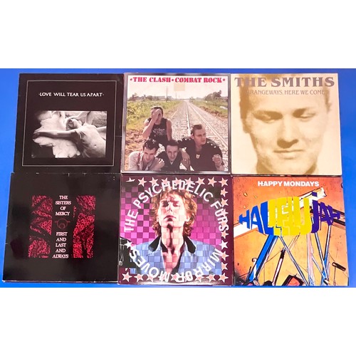 895 - GOOD SELECTION OF INDIE, POST PUNK, GOTH LP’S IN CARRY CASE INC. THE SMITHS, PSYCHEDELIC FURS, THE C... 