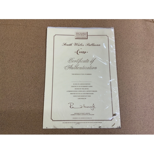 195 - FRAMED PRINT, TERANCE CUNEO, 6/500 SOUTH WALES PULLMAN, SIGNED BY ARTIST, WITH CERTIFICATE