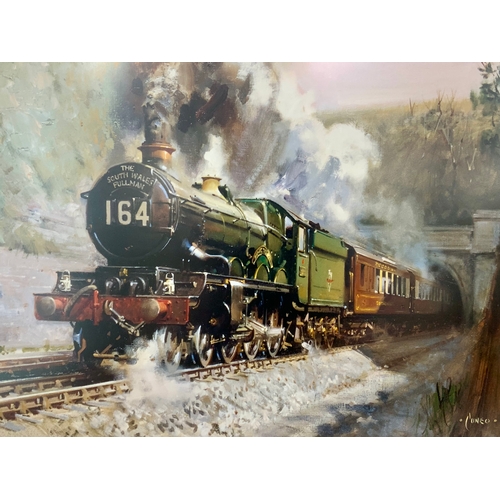 195 - FRAMED PRINT, TERANCE CUNEO, 6/500 SOUTH WALES PULLMAN, SIGNED BY ARTIST, WITH CERTIFICATE