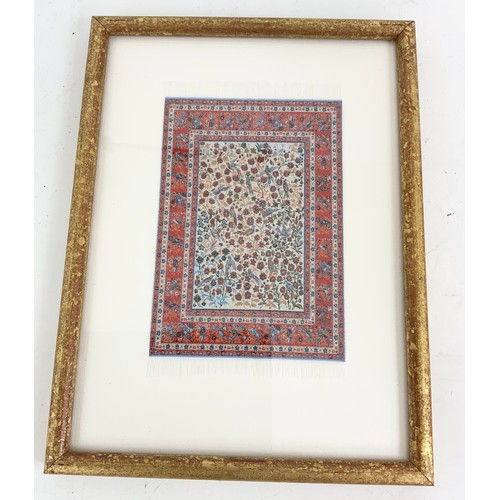 80 - PAIR OF MINIATURE FRAMED PERSIAN RUGS