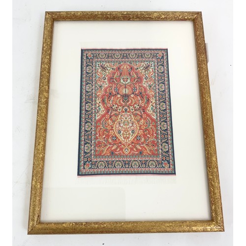 80 - PAIR OF MINIATURE FRAMED PERSIAN RUGS