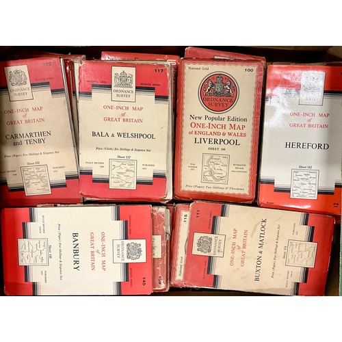 95 - THREE BOXES OF UK ORDNANCE SURVEY CIRCA 1950’S