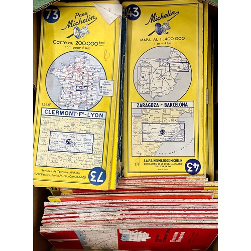 96 - COLLECTION OF MICHELIN, MAIR, FIRESTONE EUROPEAN MAPS AND WORLD MAPS