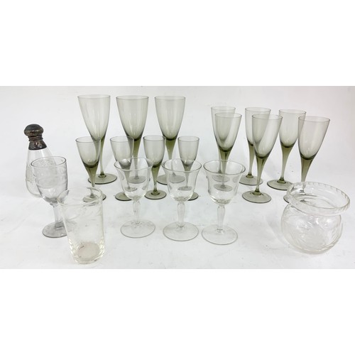 233 - WINE GLASSES AND OTHER GLASSWARE