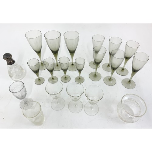 233 - WINE GLASSES AND OTHER GLASSWARE