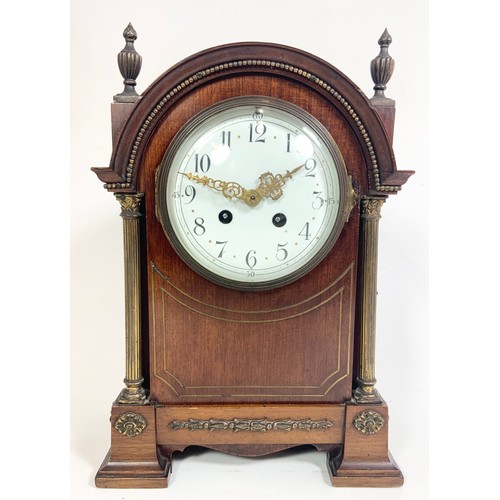 256 - MAHOGANY 8 DAY MANTEL CLOCK