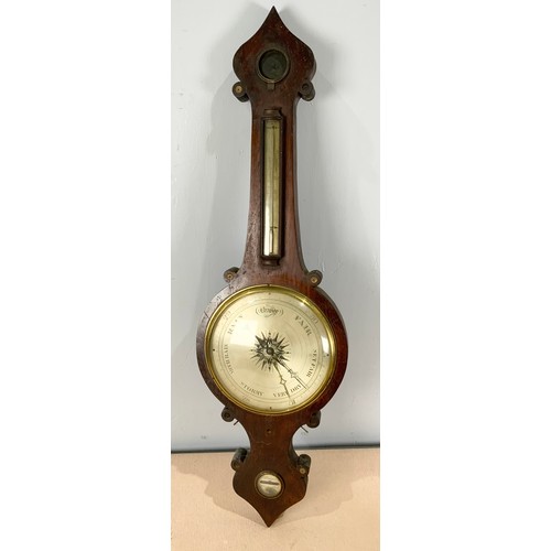 250 - BANJO BAROMETER WITH THERMOMETER