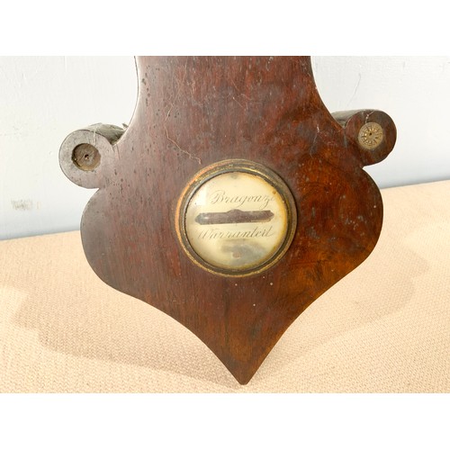 250 - BANJO BAROMETER WITH THERMOMETER