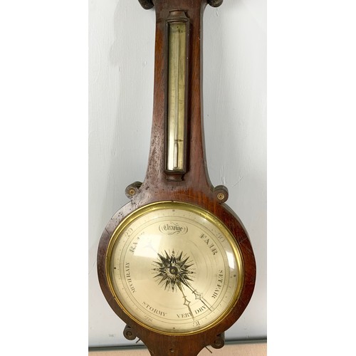 250 - BANJO BAROMETER WITH THERMOMETER