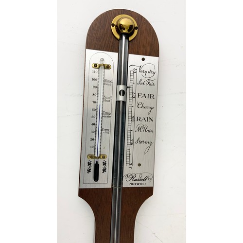 255 - RUSSELL OF NORWICH STICK BAROMETER  88cm LONG