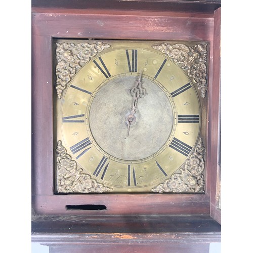 246 - LONG CASED CLOCK WITH BRASS DIAL SIGNED JOHN PHILLIPS