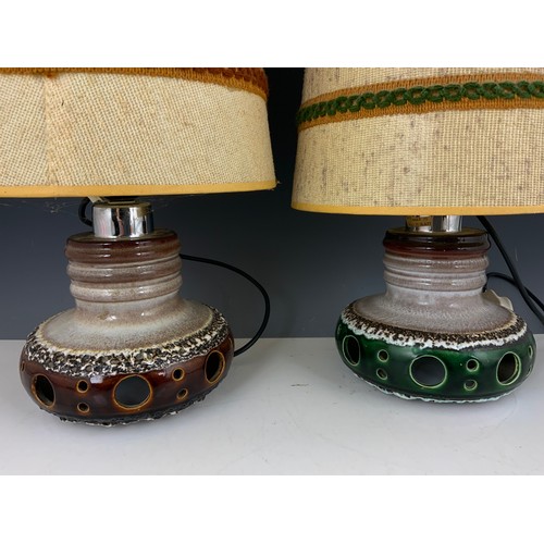 273 - PAIR OF WEST GERMANY POTTERY LAMPS