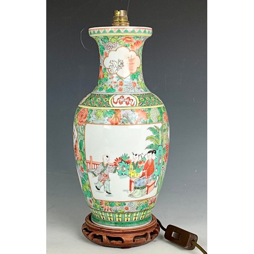 272 - ORIENTAL VASE REMODELLED AS LAMP