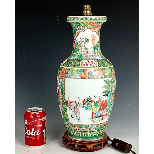 272 - ORIENTAL VASE REMODELLED AS LAMP