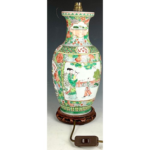 272 - ORIENTAL VASE REMODELLED AS LAMP