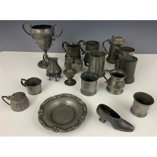 300 - QUANTITY OF MISC. PEWTER WARE