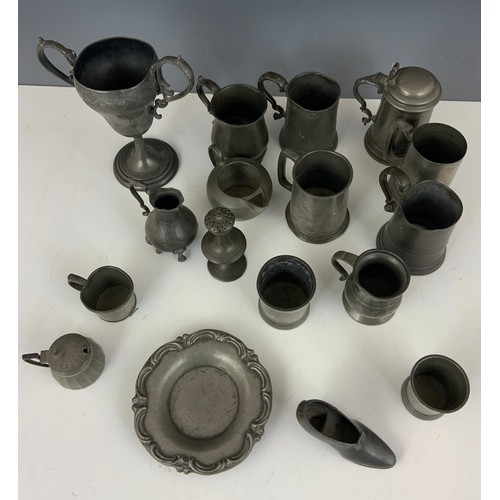 300 - QUANTITY OF MISC. PEWTER WARE