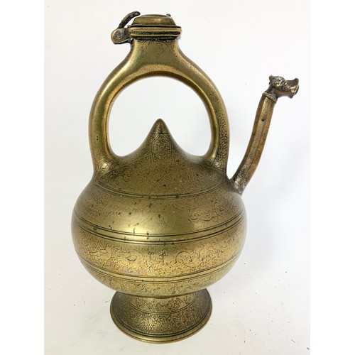 304 - 18TH CENTURY PERSIAN EWER 29cm TALL