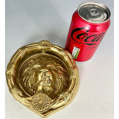 309 - VINTAGE FRENCH HAND DOOR KNOCKER AND  A BRASS LION HAND DOOR KNOCKER