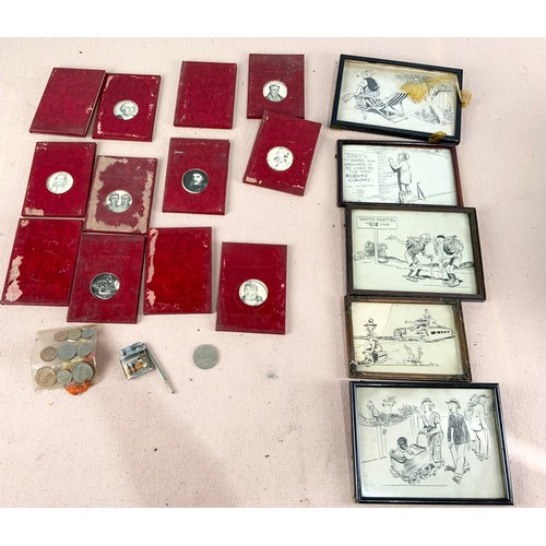 341 - A COLLECTION OF BIRMINGHAM MINT COIN PRESENTATION WALLETS WITHOUT COINS AND A SELECTION OF CHAS HOWA... 