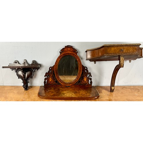 372 - 3 SMALL DECORATIVE WALL SHELVES