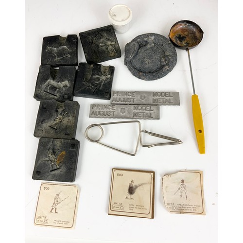 393 - MISC. ITEMS INC. MODEL OF A SINGLE FURROW PLOUGH, PR. GOGGLES IN ORIGINAL BOX, LEAD POURING SET, A C... 